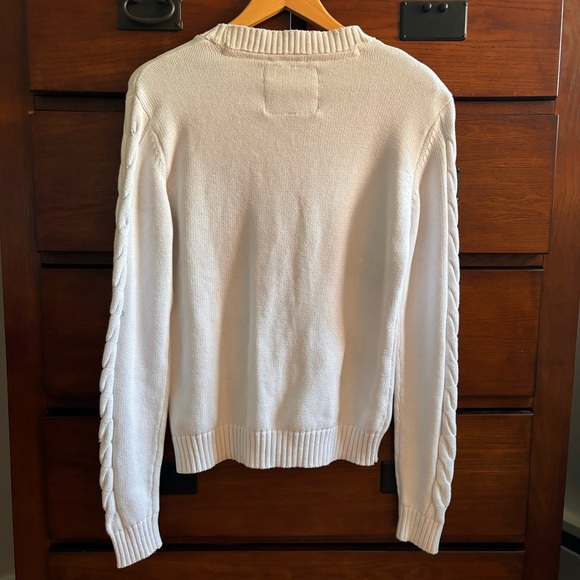 NWT Colorado Avalanche Cable Knit Pullover Crewneck Sweater Size Large - Picture 3 of 11